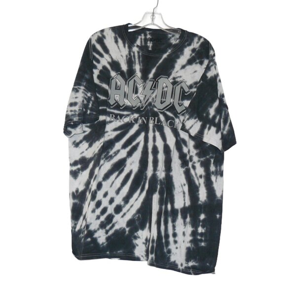 NWOT- AC/DC Back In Black Men's Medium & XL Tye Dye Band T-Shirt - Picture 3 of 6